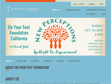 Tablet Screenshot of onyourfeetca.org